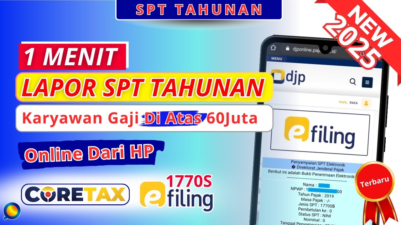 Cara Lapor SPT Karyawan Penghasilan di Atas Rp60 Juta E-Filing 1770S 