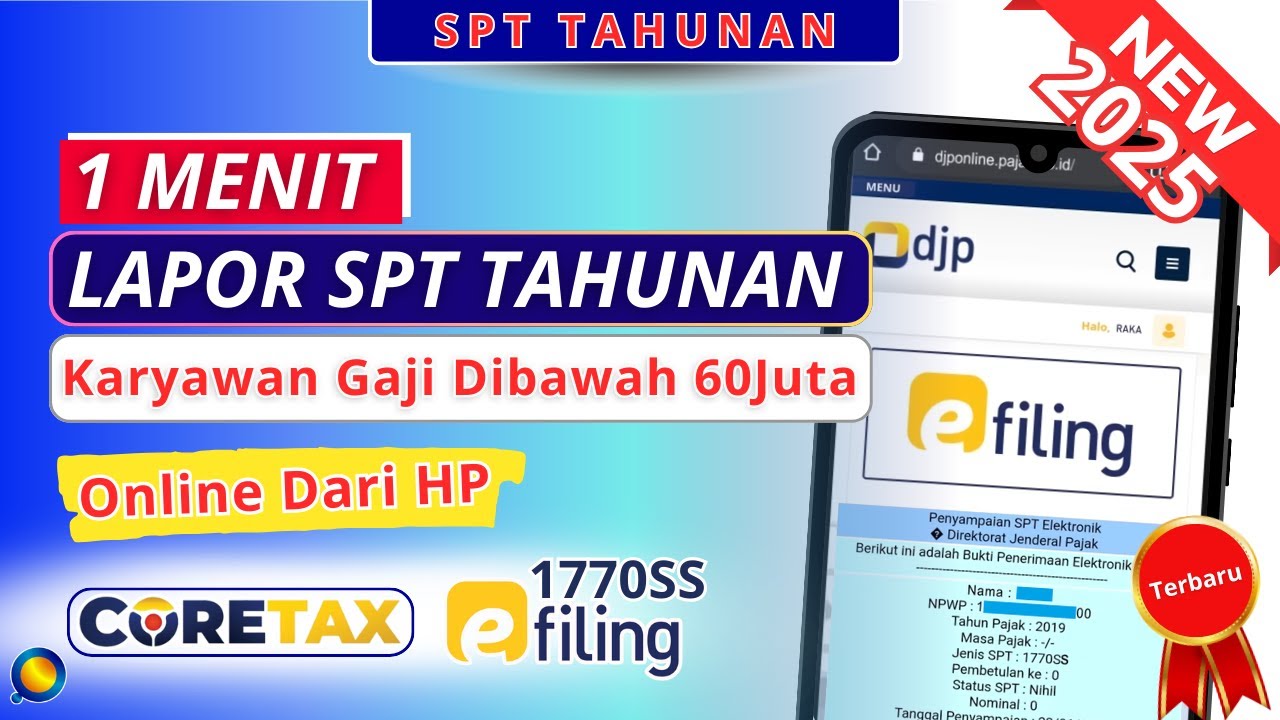 Cara Lapor SPT Tahunan Karyawan Penghasilan di Bawah 60 Juta E-Filing 1770SS