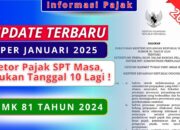 Batas Bayar Setor Pajak SPT Berubah Bukan Tanggal 10