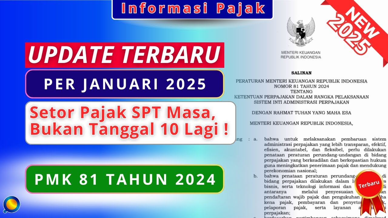 Batas Bayar Setor Pajak SPT Berubah Bukan Tanggal 10