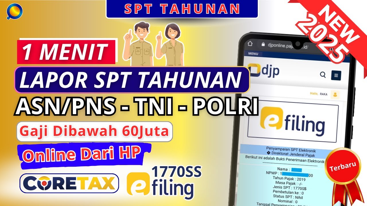 Cara Lapor SPT Tahunan ASN, TNI, POLRI Online Penghasilan di Bawah Rp60 Juta