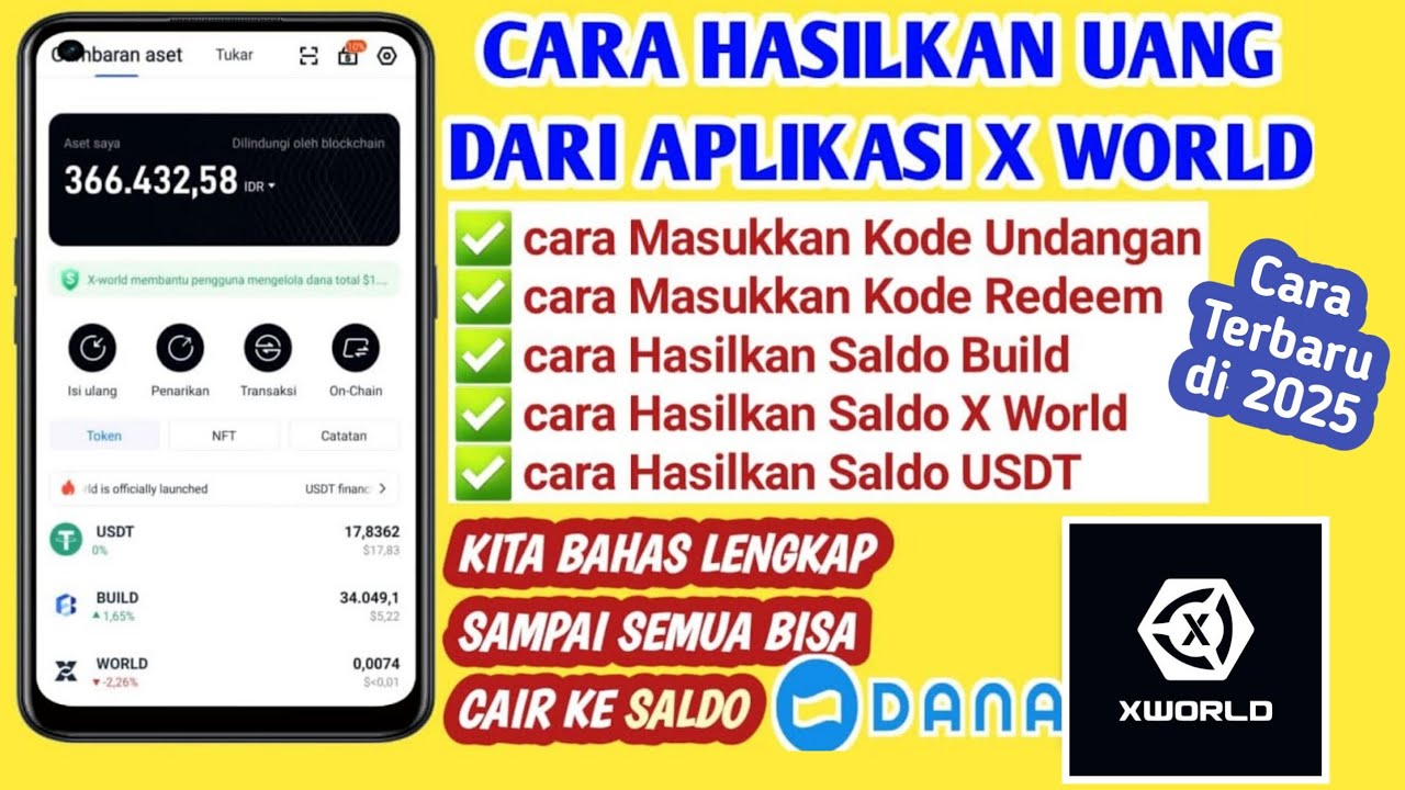 Cara Menghasilkan Uang di Aplikasi X World Terbaru Langsung Cair