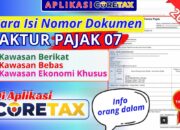 Cara Isi Nomor Dokumen Faktur Pajak Kode FP 07 Kawasan Berikat, Kawasan Bebas, dan Kawasan Ekonomi Khusus