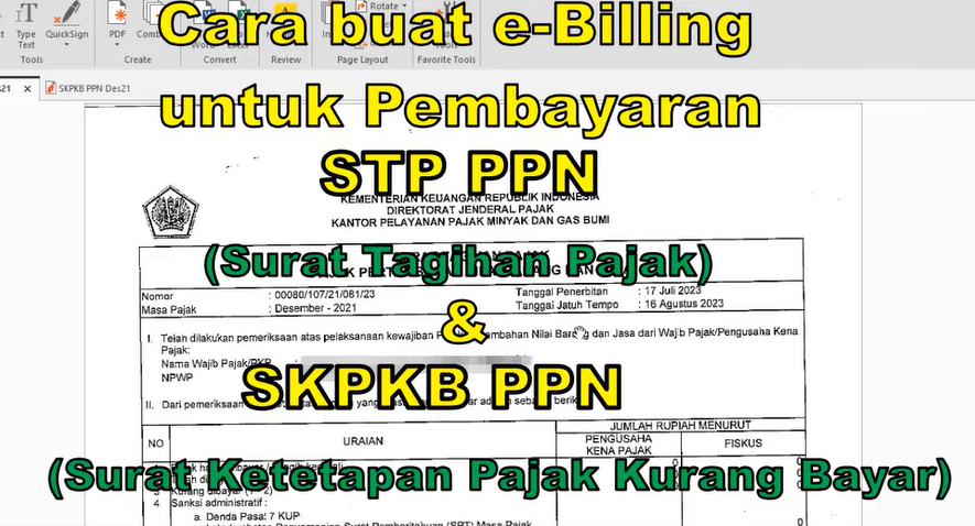 Cara Buat e-Billing untuk Bayar STP PPN dan SKPKB PPN Beserta Turunannya