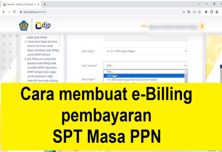 Cara Membuat e-Billing untuk Pembayaran SPT Masa PPN Terbaru 2025