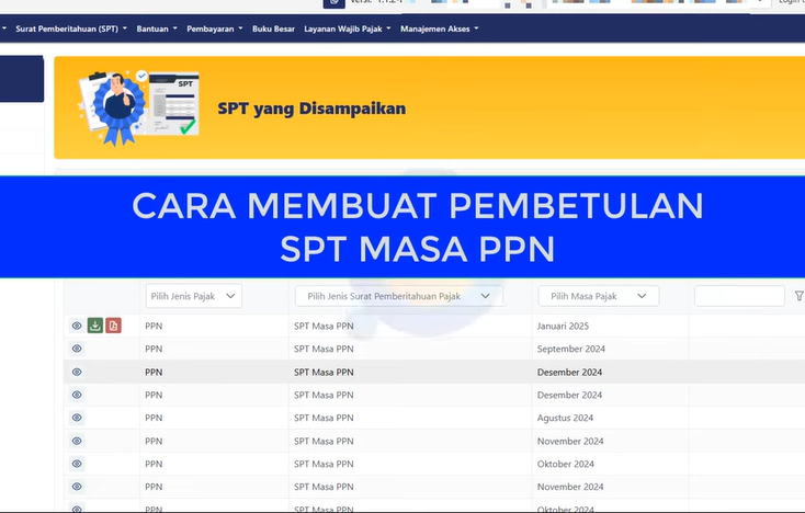 Cara Membuat Pembetulan SPT Masa PPN di Coretax