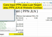 Cara Input PPN Jasa Luar Negeri di Coretax Terbaru Paling Mudah!