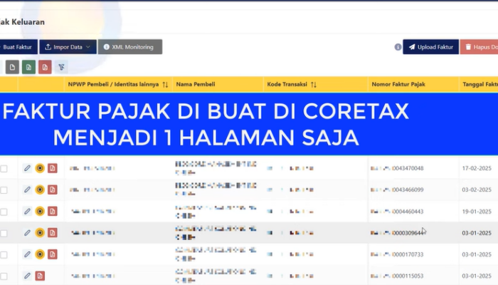 Cara Agar Faktur Pajak dari Coretax Menjadi 1 Halaman