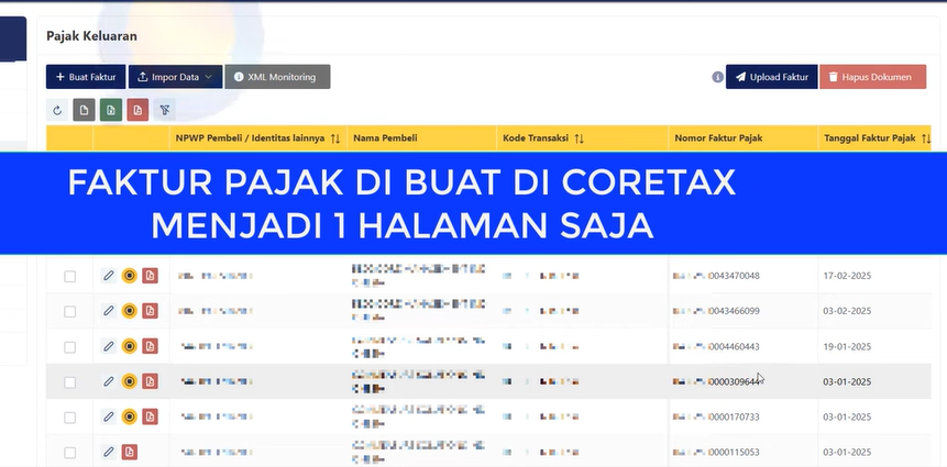 Cara Agar Faktur Pajak dari Coretax Menjadi 1 Halaman