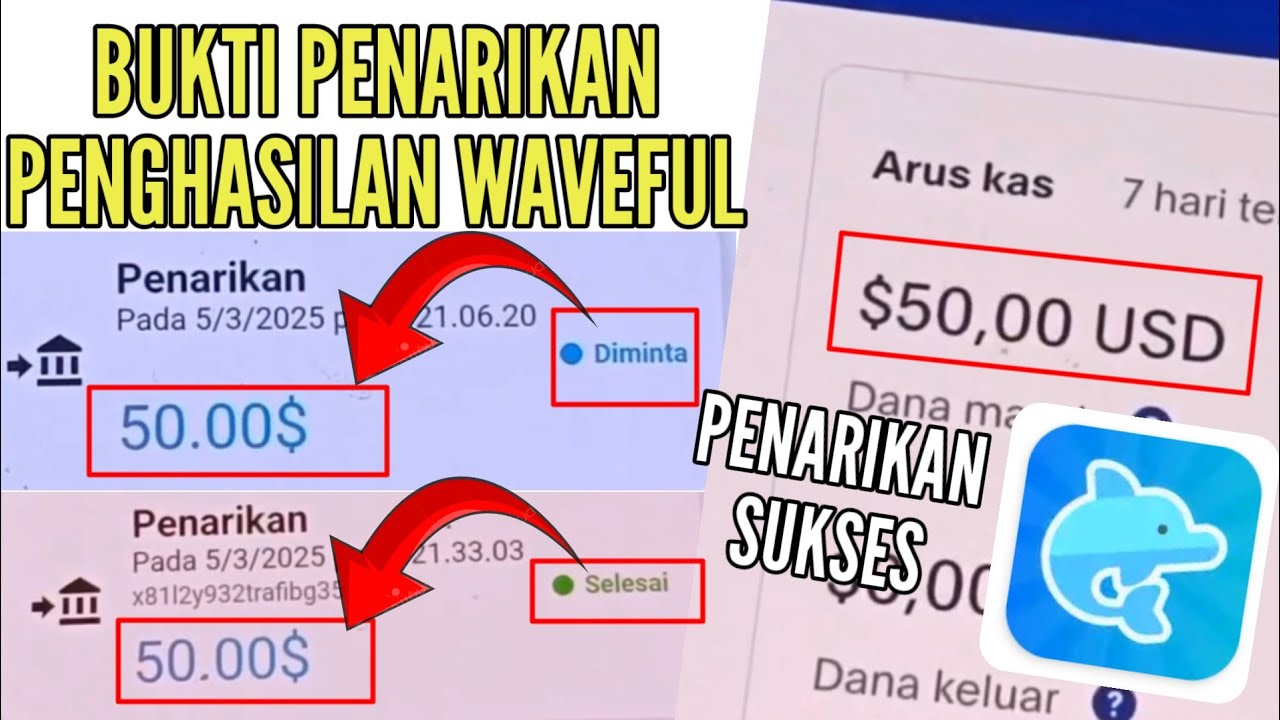 Review Bukti Penarikan Penghasilan dari Apk Waveful Viral 2025